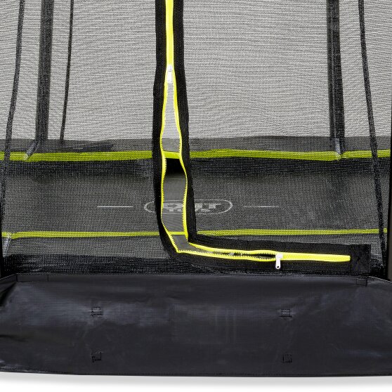 EXIT Silhouette nedgravet trampolin 153x214cm med sikkerhedsnet - sort