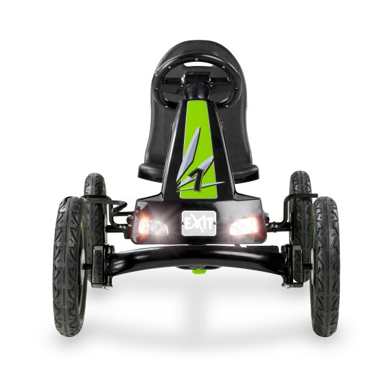 EXIT Spider Green pedal go-kart with trailer - green