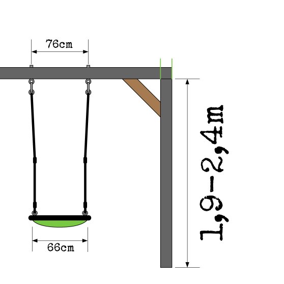 EXIT Swibee nest swing - green/black