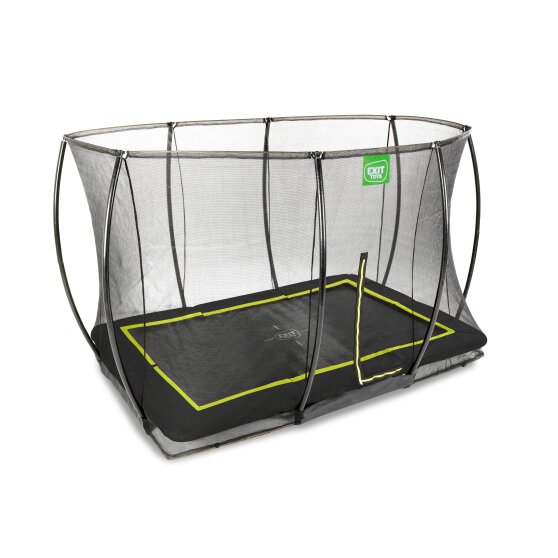 EXIT Silhouette nedgravet trampolin 244x366cm med sikkerhedsnet - sort