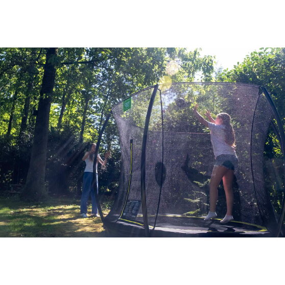 EXIT Silhouette nedgravet trampolin ø305cm med sikkerhedsnet - grøn