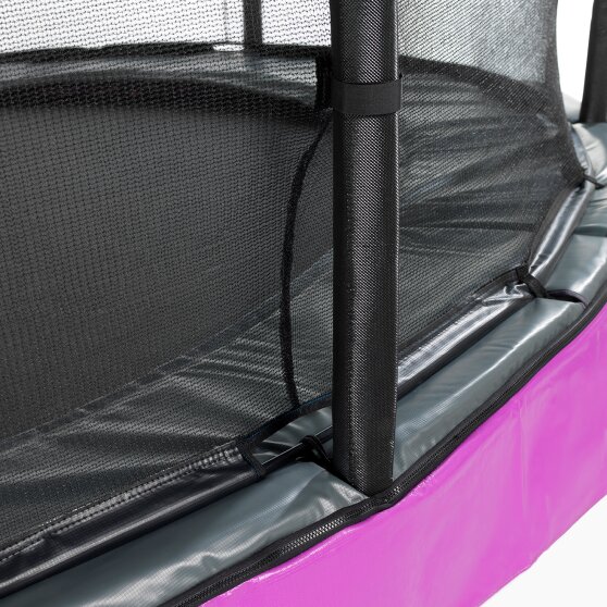 EXIT Elegant Premium ground trampoline 214x366cm with Deluxe safety net - purple