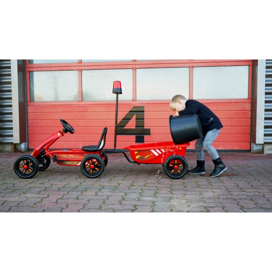 EXIT Foxy Fire pedal go-kart trailer - red