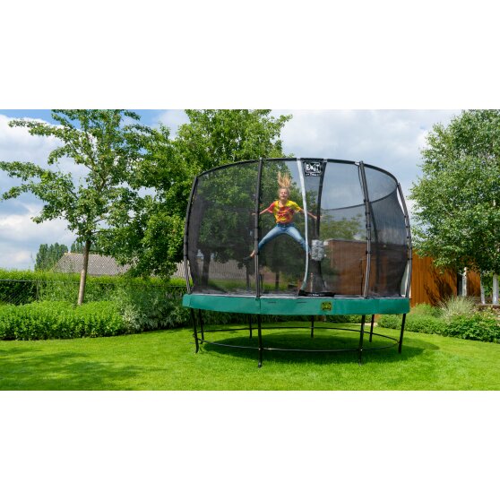 EXIT Elegant trampolin ø305cm med Economy sikkerhedsnet - grøn