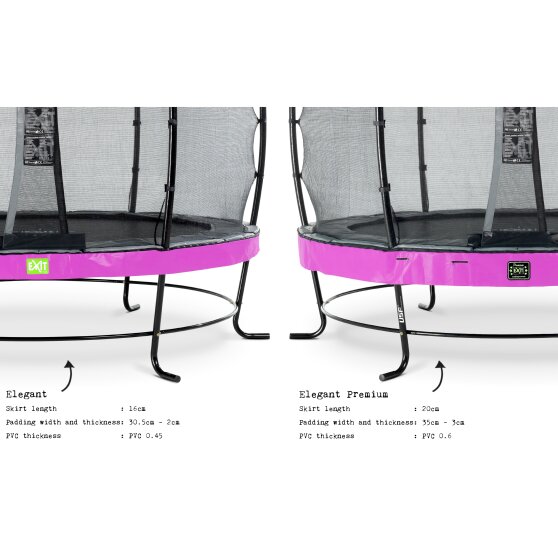 EXIT Elegant Premium trampoline ø305cm with Deluxe safetynet - purple