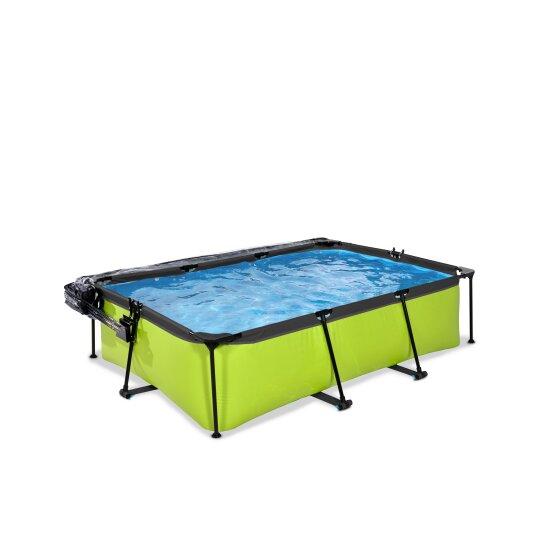 EXIT Lime pool 220x150x65cm med filterpumpe og poolskærm - grøn