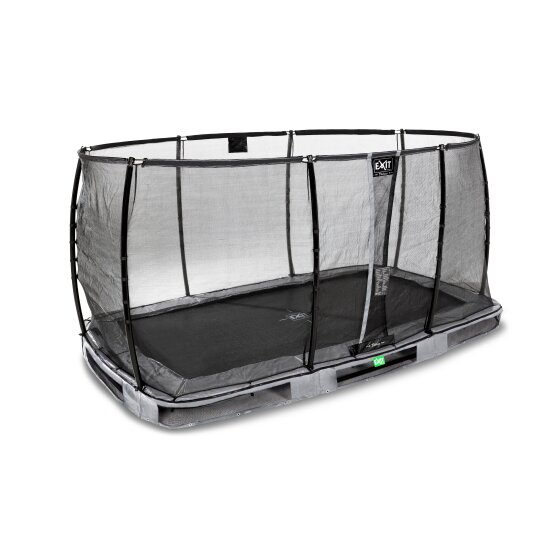 EXIT Elegant Premium ground trampoline 244x427cm with Deluxe safety net - grey