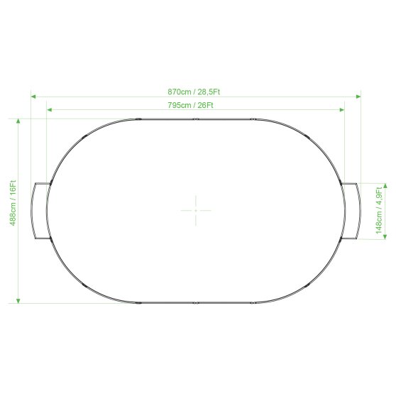 EXIT Panna field oval 795x488cm