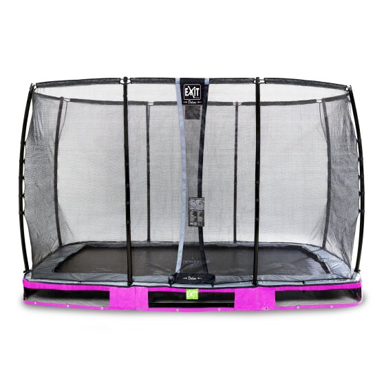 EXIT Elegant Premium ground trampoline 244x427cm with Deluxe safety net - purple