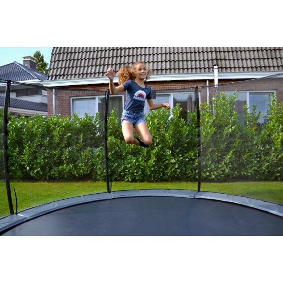 EXIT Elegant Premium ground trampoline ø366cm with Deluxe safety net - purple