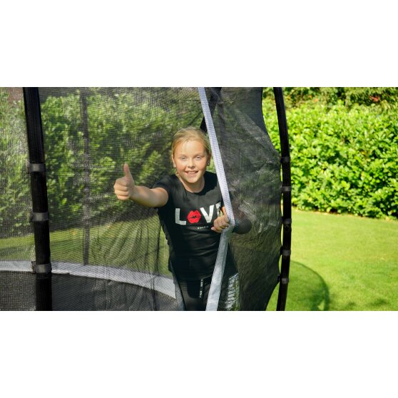 EXIT Elegant Premium ground trampoline ø366cm with Deluxe safety net - purple