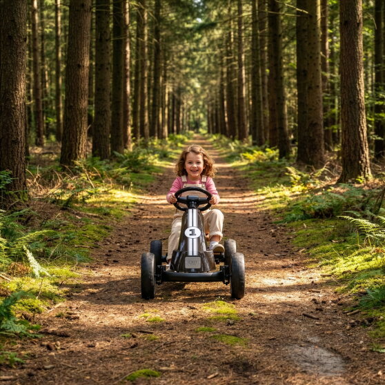 EXIT Foxy gokart til børn sort | pedal-gokart fra 2 år