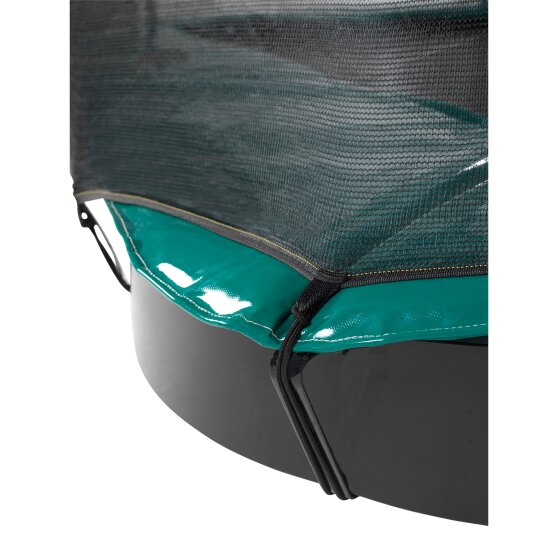 EXIT Supreme ground level trampoline ø427cm with safety net - green