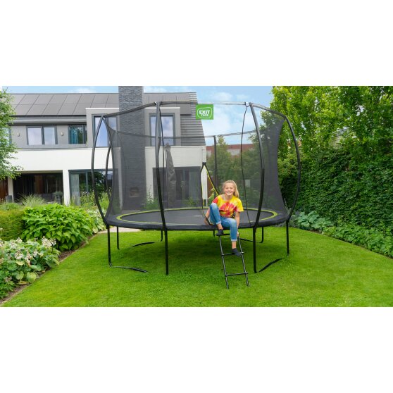 EXIT Silhouette trampolin ø366cm med stige - sort