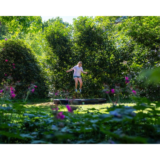 EXIT Silhouette nedgravet sportstrampolin ø244cm - sort