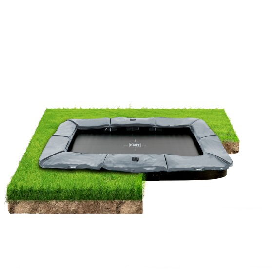 EXIT Supreme ground trampoline 214x366cm - grey