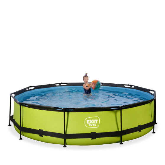 EXIT Lime pool &oslash;360x76cm med filterpumpe - gr&oslash;n