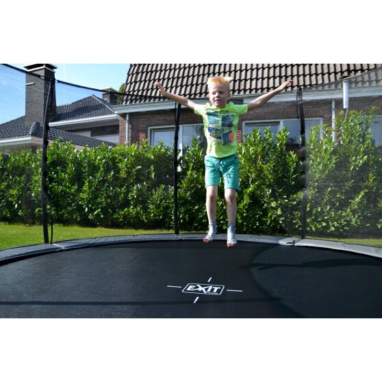 EXIT Elegant Premium ground trampoline ø305cm with Deluxe safety net - grey