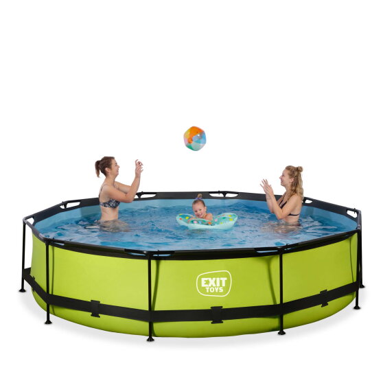 EXIT Lime pool &oslash;360x76cm med filterpumpe - gr&oslash;n