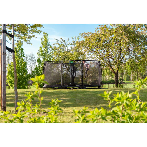EXIT Allure Premium nedgravet trampolin 214x366cm - sort