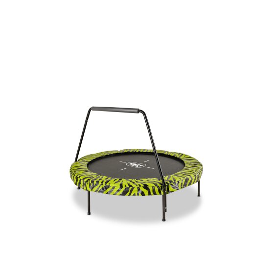 junior trampolin med stang - sort/grøn | EXIT Toys