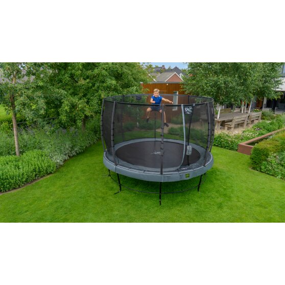 EXIT Elegant trampolin ø366cm med Economy sikkerhedsnet - grå