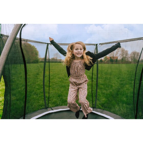 Uden for Bedre Halvkreds EXIT Black Edition nedgravet trampolin ø244cm - sort | EXIT Toys