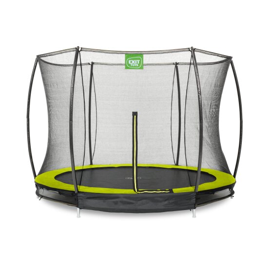 EXIT Silhouette nedgravet trampolin ø305cm med sikkerhedsnet - grøn