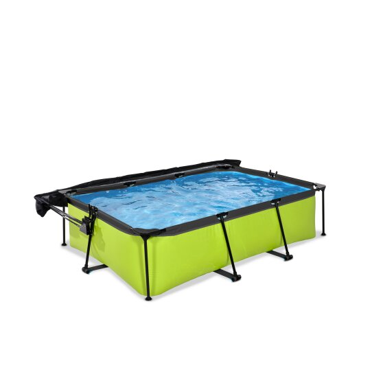 EXIT Lime pool 220x150x65cm med filterpumpe og baldakin - grøn