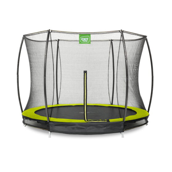 EXIT Silhouette nedgravet trampolin ø305cm med sikkerhedsnet - grøn