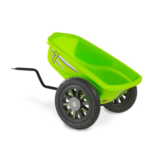 EXIT Spider Green pedal go-kart with trailer - green