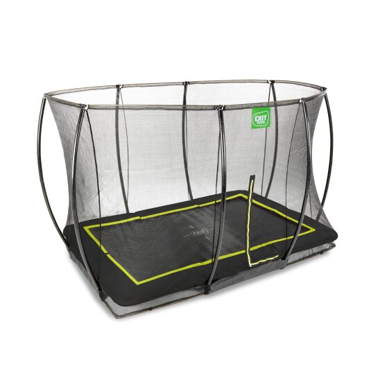 EXIT Silhouette nedgravet trampolin 214x305cm med sikkerhedsnet - sort