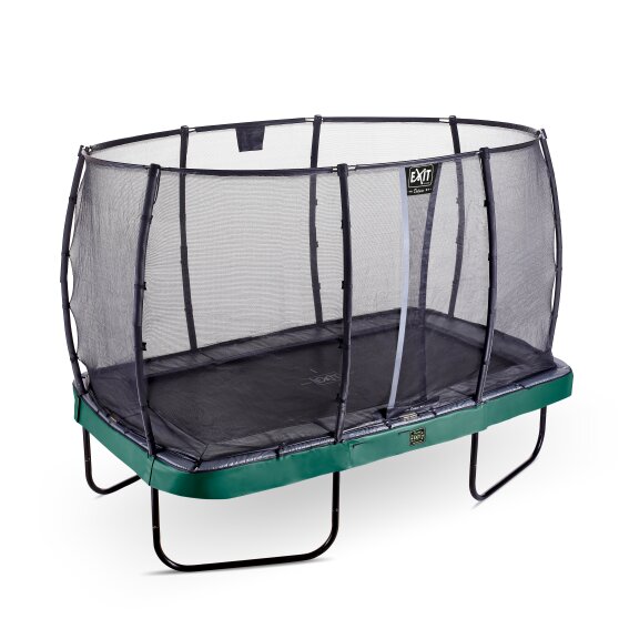 EXIT Elegant Premium trampoline 244x427cm with Deluxe safetynet - green