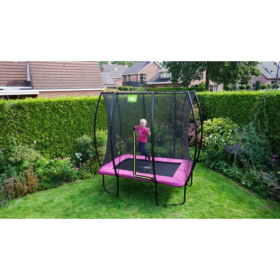 EXIT Silhouette trampolin 153x214cm - lyserød