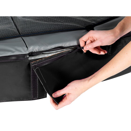 EXIT Elegant Premium trampolin komplet sæt 214x366cm - sort