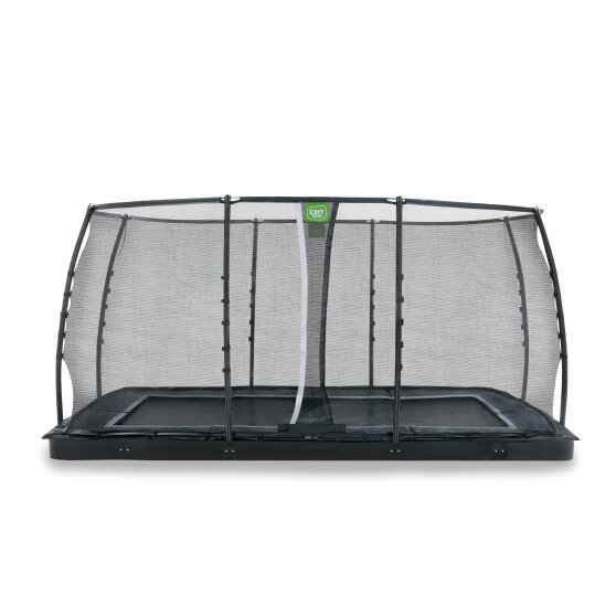 EXIT Dynamic trampolin i jordniveau 244x427cm med sikkerhedsnet - sort