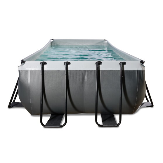 EXIT Black Leather pool 540x250x122cm med sandfilterpumpe - sort