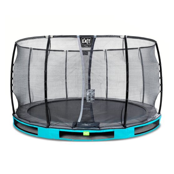 EXIT Elegant Premium ground trampoline ø366cm with Deluxe safety net - blue