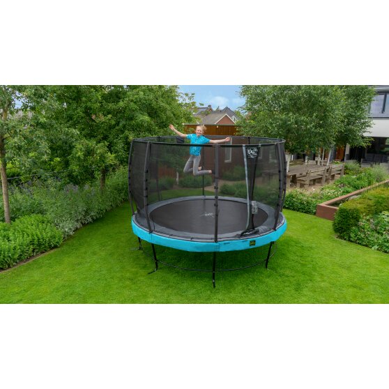 EXIT Elegant Premium trampolin ø427cm med Deluxe sikkerhedsnet - blå