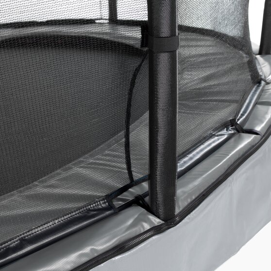 EXIT Elegant Premium ground trampoline 214x366cm with Deluxe safety net - grey