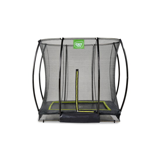 EXIT Silhouette nedgravet trampolin 153x214cm med sikkerhedsnet - sort