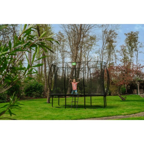 EXIT Silhouette trampolin 214x305cm med stige - sort