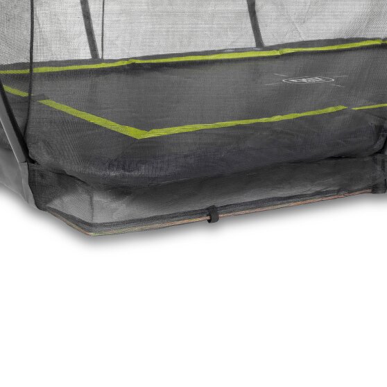 EXIT Silhouette nedgravet trampolin 214x305cm med sikkerhedsnet - sort