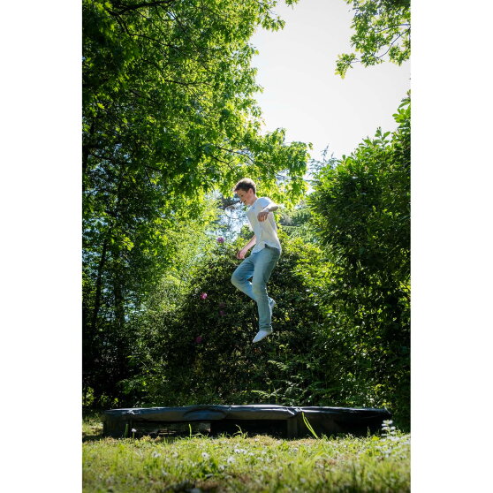 EXIT Silhouette nedgravet sportstrampolin ø305cm - sort