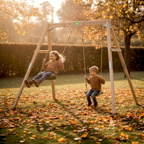 EXIT Silvi dobbelt gynge i træ