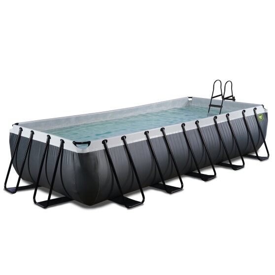 EXIT Black Leather pool 540x250x100cm med filterpumpe - sort