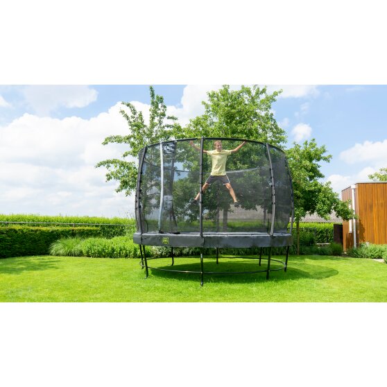EXIT Elegant trampolin ø366cm med Economy sikkerhedsnet - sort