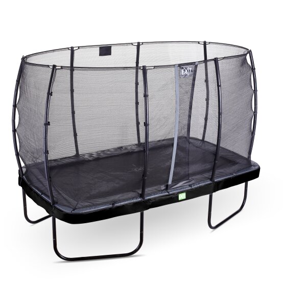 EXIT Elegant trampoline 214x366cm with Economy safetynet - black