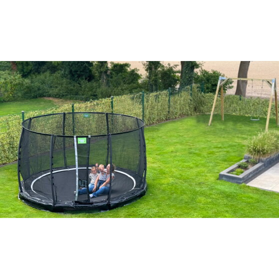EXIT Allure Premium nedgravet trampolin ø427cm - sort