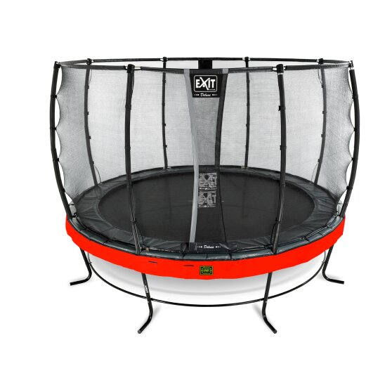 EXIT Elegant Premium trampoline ø366cm with Deluxe safetynet - red